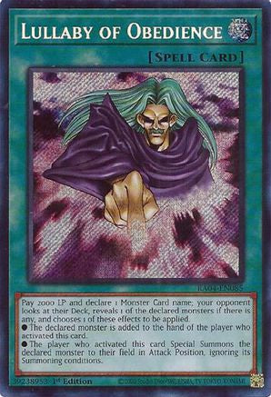 Lullaby of Obedience [RA04-EN085] Secret Rare