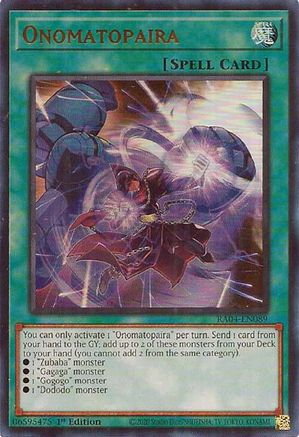 Onomatopaira [RA04-EN089] Ultra Rare