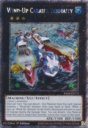 Wind-Up Carrier Zenmaity [RA04-EN175] Platinum Secret Rare
