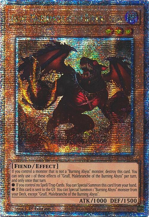Graff, Malebranche of the Burning Abyss [RA04-EN234] Quarter Century Secret Rare
