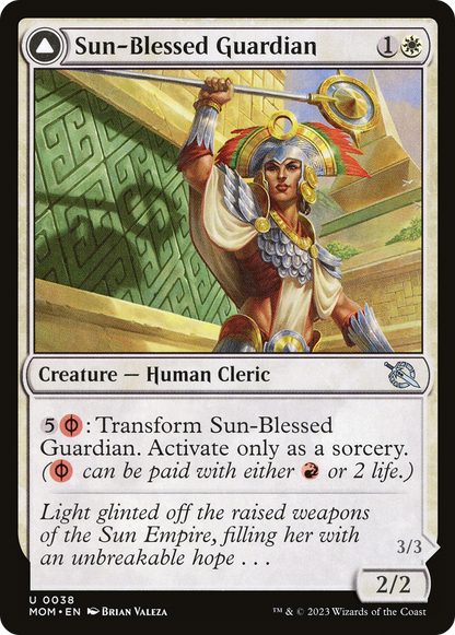 Sun-Blessed Guardian // Furnace-Blessed Conqueror [March of the Machine]