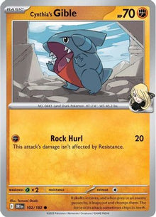 Cynthia's Gible (102/182) [Scarlet & Violet: Destined Rivals]