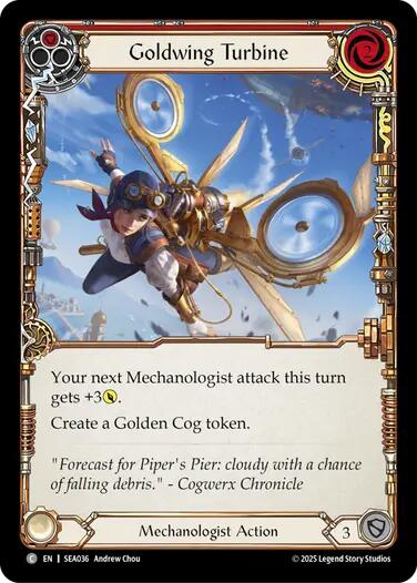 Goldwing Turbine (Red) [SEA036] (High Seas)  Rainbow Foil