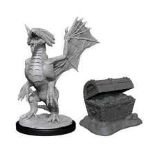 Nolzur's Marvelous Miniatures: Bronze Dragon Wyrmling & Pile of Sea Found Treasure