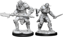 Nolzur's Marvelous Miniatures: Male Bugbear Barbarian & Female Bugbear Rogue