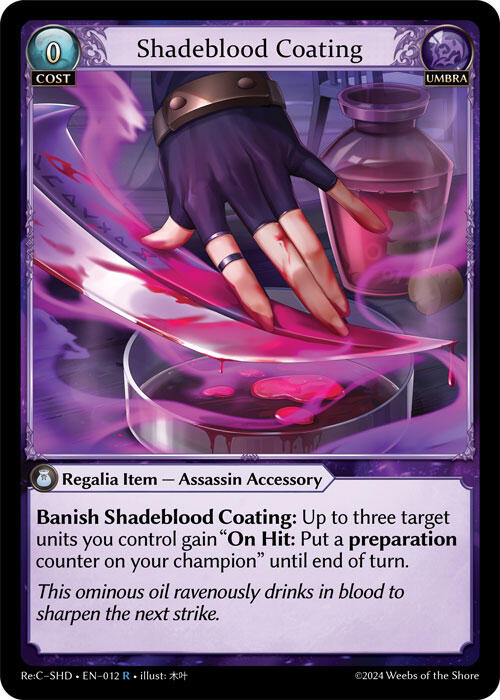 Shadeblood Coating (012) [Tristan Re:Collection, Shadowdancer Lite]