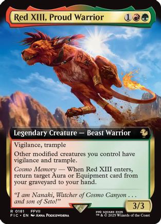 Red XIII, Proud Warrior (Extended Art) [FINAL FANTASY Commander]
