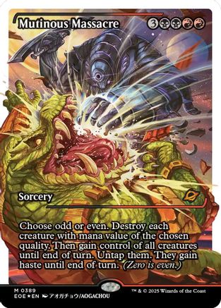 Mutinous Massacre (Showcase) (Fracture Foil) [Edge of Eternities]