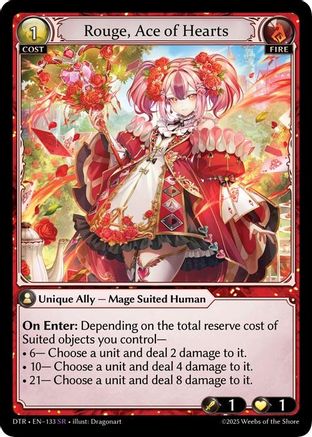 Rouge, Ace of Hearts (133) [Distorted Reflections]