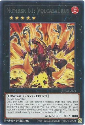 Number 61: Volcasaurus [JUSH-EN043] Rare