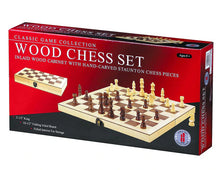 Classic Game Collection: Chess Set 15" Folding Inlaid Board