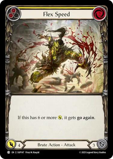 Flex Speed (Yellow) [SUP147] (Super Slam)  Rainbow Foil