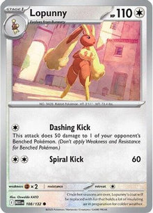 Lopunny (108/132) [Mega Evolution: Base Set]