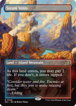 Steam Vents (Borderless) [Lorwyn Eclipsed]