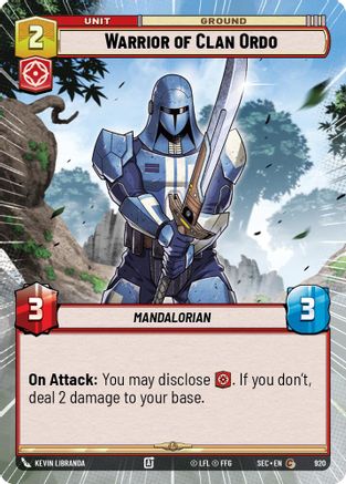 Warrior of Clan Ordo (920) (Hyperspace Foil) (920) [Secrets of Power]
