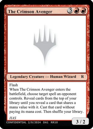 The Crimson Avenger [Unknown Event]