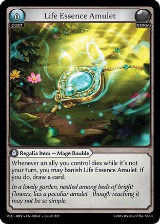 Life Essence Amulet (006) [Merlin Re: Collection, Brilliant Vestige]