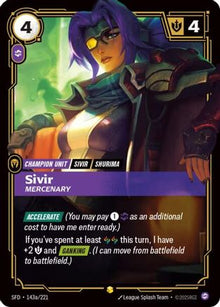 Sivir - Mercenary (Alternate Art) (143a/221) - Spiritforged Foil