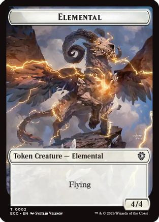Elemental (0002) // Elemental (0009) Double-Sided Token [Lorwyn Eclipsed Tokens]