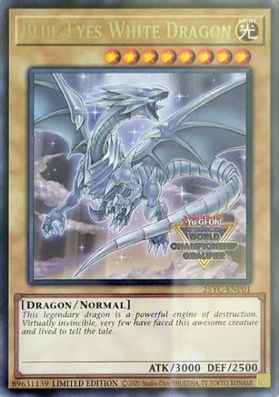 Blue-Eyes White Dragon (World Championship Qualifier) (25YC-ENP01) - Yu-Gi-Oh! Championship Series 2025 Prize Cards Limited