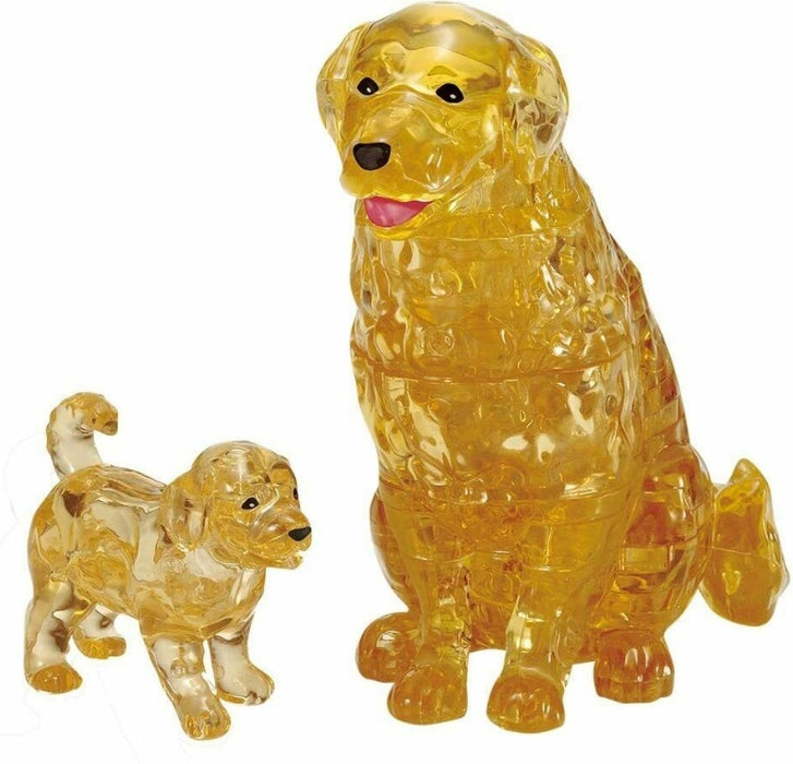 Crystal Puzzle: Golden Retriever & Puppy