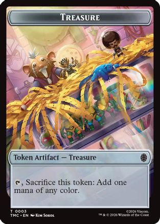 Treasure // Ninja Double-Sided Token [Teenage Mutant Ninja Turtles Commander Tokens]