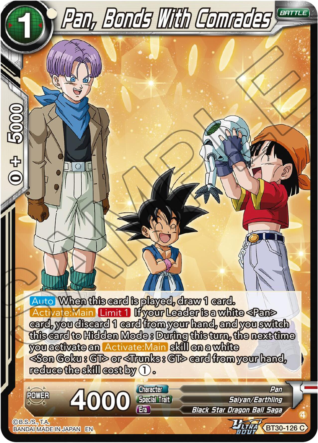Pan, Bonds With Comrades (BT30-126) [Three Glorious Fighters]