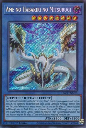 Ame no Habakiri no Mitsurugi (Secret Rare) [L26D-ENM10] Secret Rare