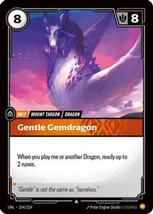 Gentle Gemdragon (104/219) - Unleashed
