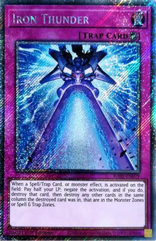 Iron Thunder (Platinum Secret Rare) (RA05-EN079) - Rarity Collection 5 1st Edition