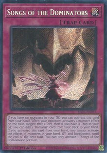 Songs of the Dominators (Secret Rare) (RA05-EN081) - Rarity Collection 5 1st Edition