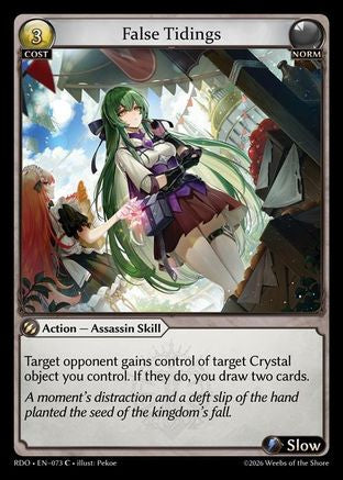 False Tidings (Curio Foil) (73) [Radiant Origins]