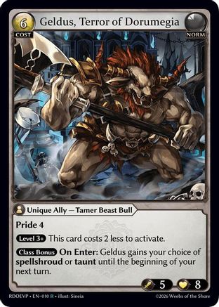 Geldus, Terror of Dorumegia (010) [Radiant Origins Event Pack]