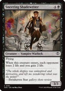 Sneering Shadewriter (SOS-101) - Secrets of Strixhaven Foil