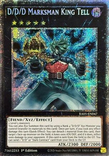 D/D/D Marksman King Tell (Starlight Rare) (RA05-EN047) - Rarity Collection 5 1st Edition