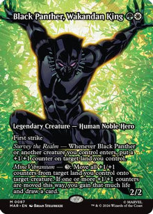 Black Panther, Wakandan King (Borderless) (MAR-087) - Marvel Universe Eternal-Legal Foil