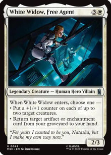 White Widow, Free Agent (MSH-042) - Marvel Super Heroes Foil