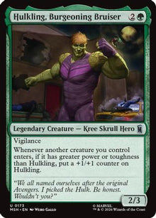 Hulkling, Burgeoning Bruiser (MSH-173) - Marvel Super Heroes Foil