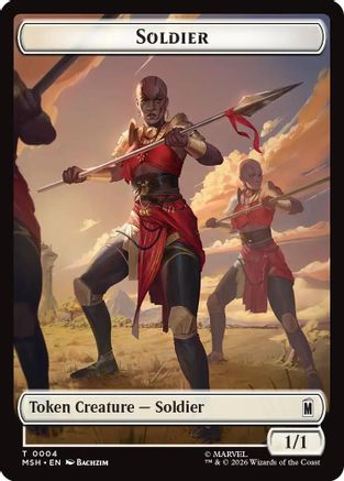 Soldier // Copy Double-Sided Token (MSC-4 // 1) - Commander: Marvel Super Heroes