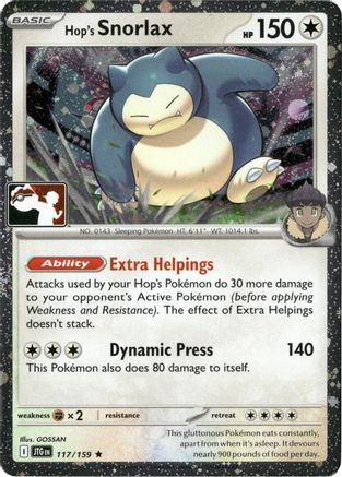 Hop's Snorlax (Cosmos Holo) 117/159  - Holofoil Prize Pack Series Cards - Rare