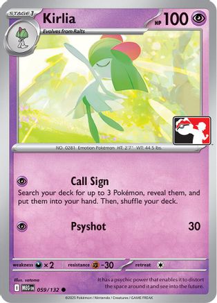 Kirlia 059/132  Prize Pack Series Cards - Common