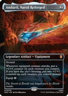 Anduril, Narsil Reforged (Borderless) (HOC-040) - The Hobbit: Eternal-Legal Foil