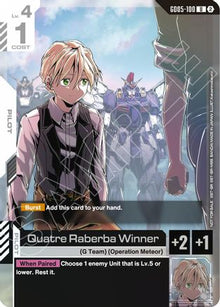 Quatre Raberba Winner (Event Pack 02) (GD05-100) - Gundam Promotional Cards Holofoil