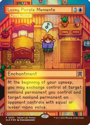 Lucky Purple Memento - Puca's Mischief (SLD-923) - Secret Lair Drop Series Foil