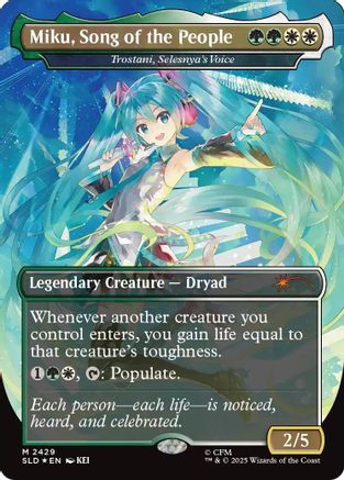 Miku, Song of the People - Trostani, Selesnya's Voice (SLD-2429) - Secret Lair Drop Series Foil