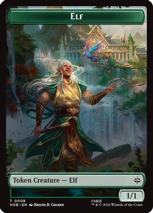 Elf // Treasure (0013) Double-Sided Token (HOB-8 // 13) - The Hobbit Foil