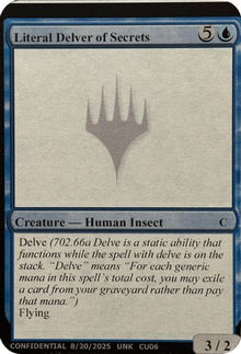 Literal Delver of Secrets (UNK-) - Un-Known Event Playtest Cards