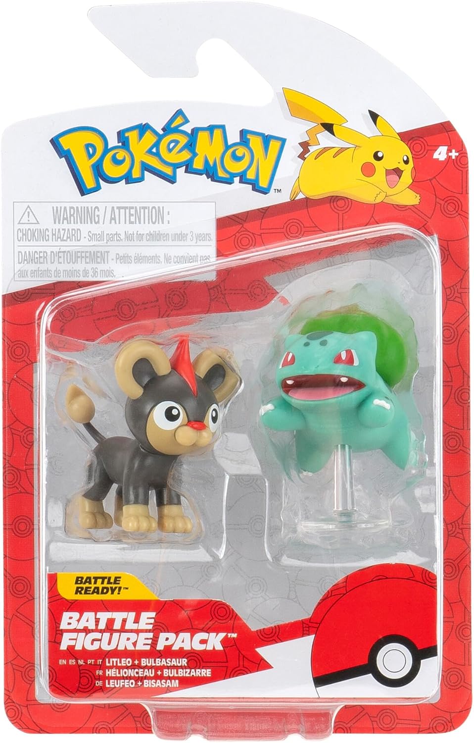 Pokemon: Battle Figure Pack - Litleo & Bulbasaur