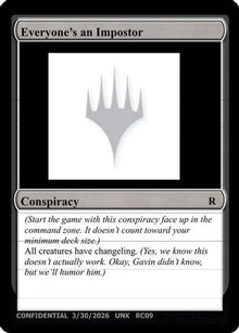 Everyone's an Imposter (UNK-) - Un-Known Event Playtest Cards