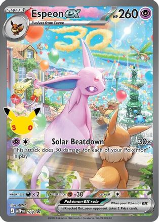 Espeon ex (30th Celebration) 108  - Holofoil ME Mega Evolution Promo - Promo